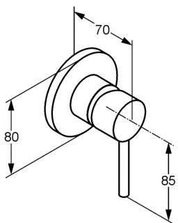 Встраиваемый смеситель для душа Kludi Bozz хром 389250576